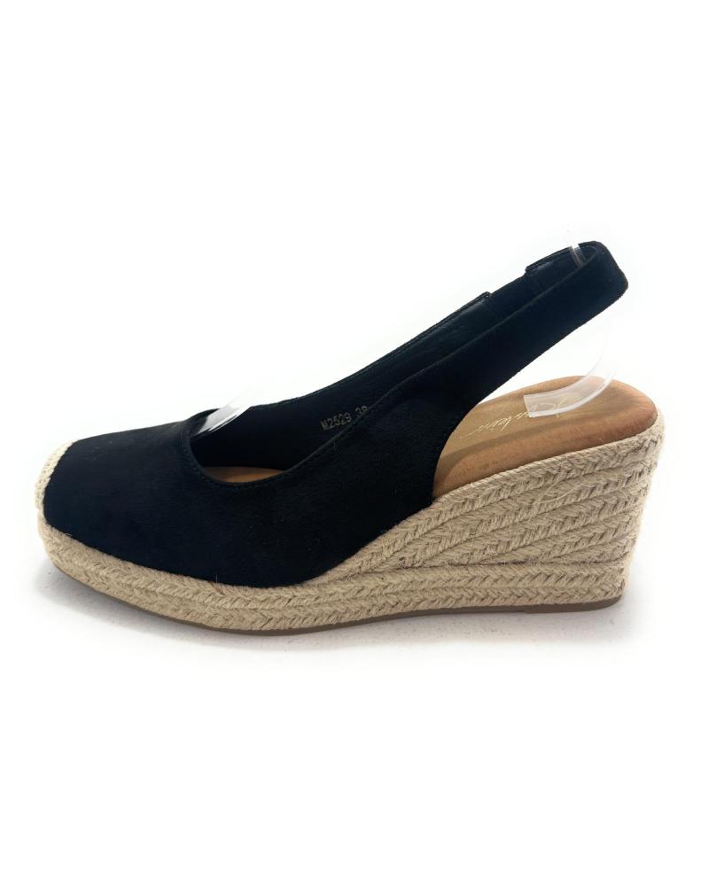 KISS LEISS ESPARDENAS CUNA PUNTA CUADRADA ELASTICO NEGRO