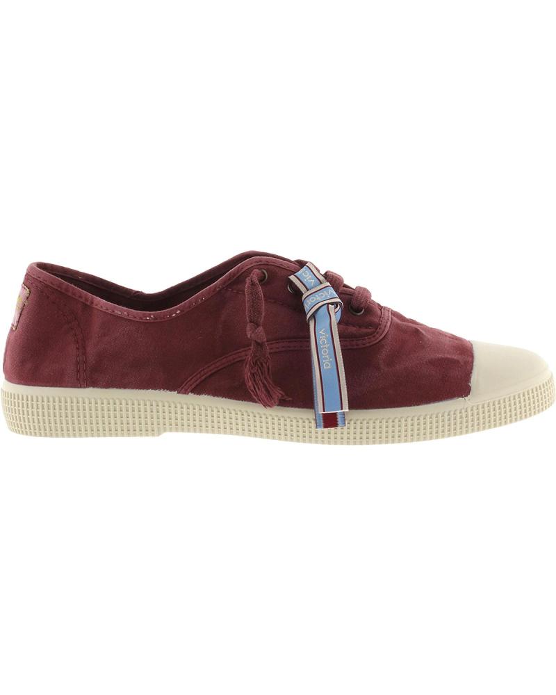 VICTORIA DEPORTIVA PARA MUJER 1661102 INGLESA LONA ENVEJECIDA BURDEOS