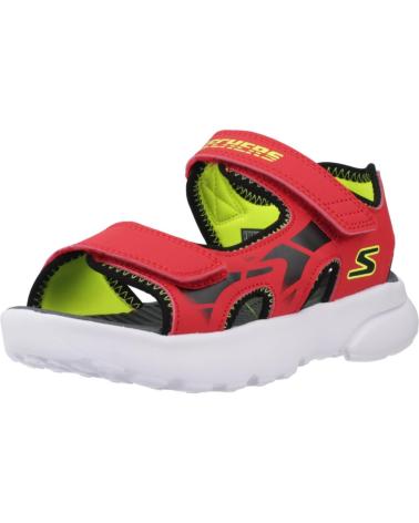 SKECHERS SANDALIAS NINO MODELO 406513L COLOR ROJO RDBK