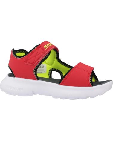 SKECHERS SANDALIAS NINO MODELO 406513L COLOR ROJO RDBK