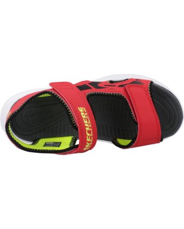 SKECHERS SANDALIAS NINO MODELO 406513L COLOR ROJO RDBK