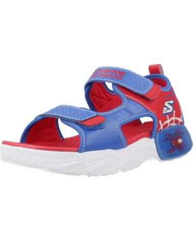 SKECHERS SANDALIAS NINO MODELO SPLASH-BUGT COLOR AZUL BLRD