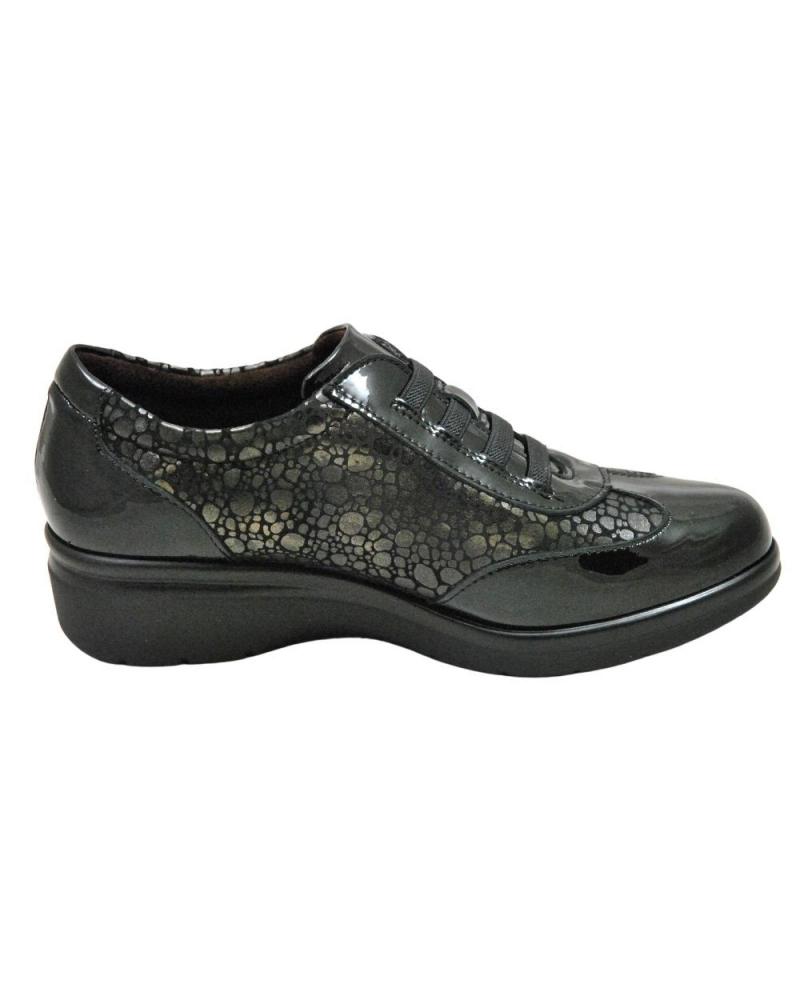 Zapatos De Mujer PITILLOS - ZAPATO DE PLANTILLA EXTRAIBLE PARA MUJER FABRICA  NEGRO-ANTRACITA