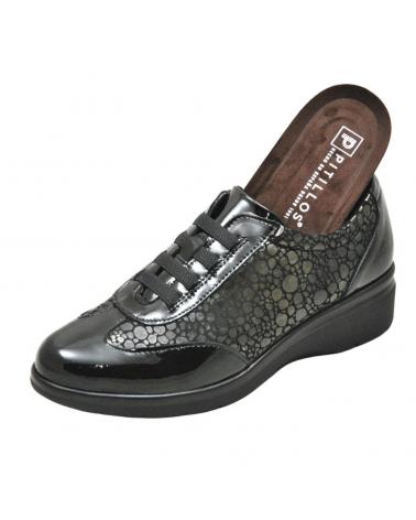 Zapatos De Mujer PITILLOS - ZAPATO DE PLANTILLA EXTRAIBLE PARA MUJER FABRICA  NEGRO-ANTRACITA