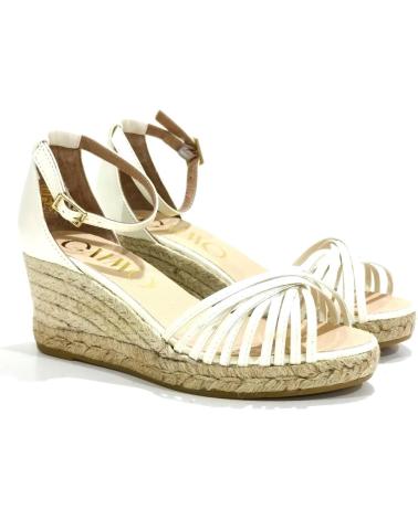 GAIMO ALPARGATA CASUAL DE PIEL CON CUNA DE YUTE NATURAL MARFIL