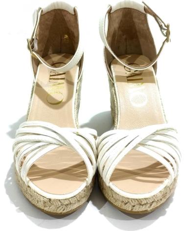 GAIMO ALPARGATA CASUAL DE PIEL CON CUNA DE YUTE NATURAL MARFIL