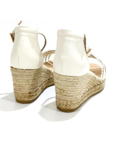 GAIMO ALPARGATA CASUAL DE PIEL CON CUNA DE YUTE NATURAL MARFIL