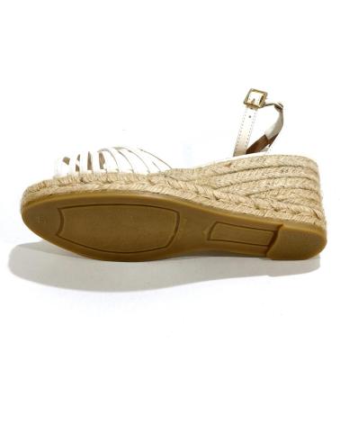 GAIMO ALPARGATA CASUAL DE PIEL CON CUNA DE YUTE NATURAL MARFIL