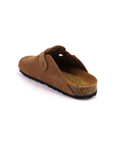 AUTENTI 355 ZUECOS O MULES DE MUJER ANTE SERRAJE MARRON