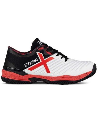 MUNICH CASUAL SNEAKERS IN WHITE, BLACK, AND RED BLANCO