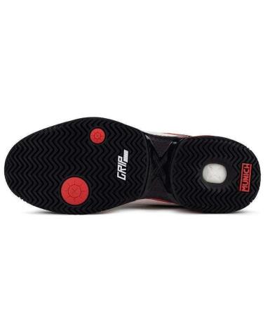 MUNICH CASUAL SNEAKERS IN WHITE, BLACK, AND RED BLANCO