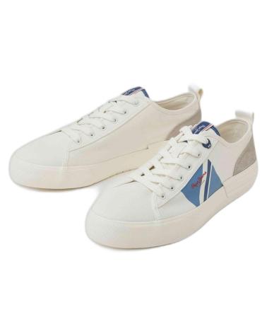 PEPE JEANS ZAPATILLAS ALEEN FLAG PARA HOMBRE EN COLOR BLANCO
