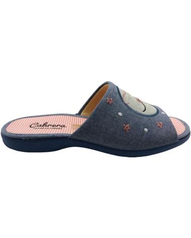 CABRERA ZAPATILLA DE CASA PARA MUJER BAMBU 4516 AZUL