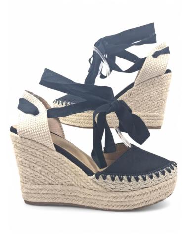 Sandales pour Femme TIMBOS SANDALIA CUNA ESPARTO MUJER 131284 NEGRO