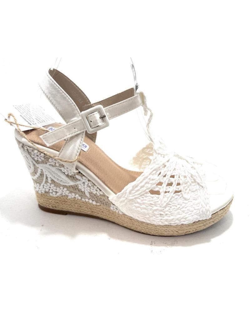 PONNY SANDALIA NOVIA GRABADA CUNA HEBILLA BLANCO