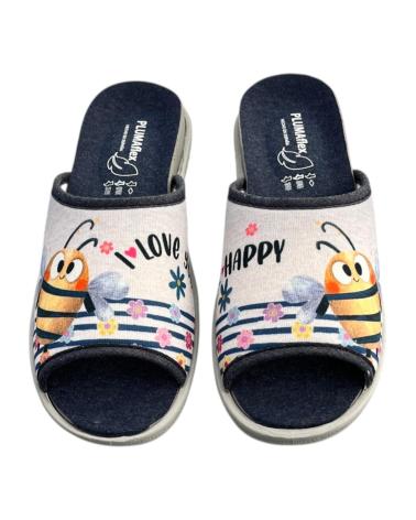 PLUMAFLEX ZAPATILLAS CASA 12404 ABEJA FELIZ VARIOS COLORES