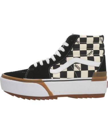 VANS OFF THE WALL ZAPATILLAS MUJER VANS MODELO SK8 HI STACKED COLOR NEGRO MULT MULTITRUE