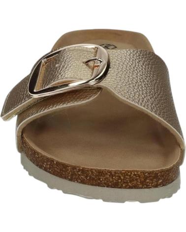 MYSOFT CHANCLAS SOFTGEL CON HEBILLAS PLATINO 25M077-PLATINO SANDALI MORADO