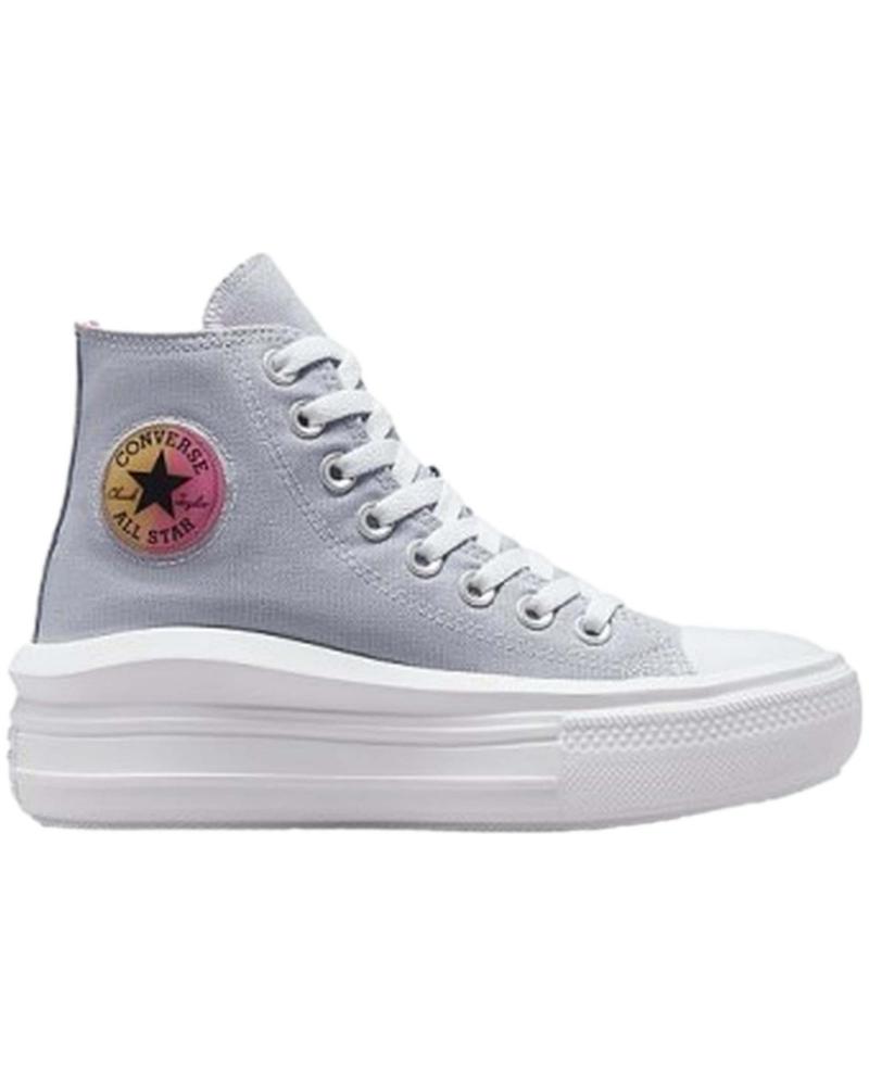 Converse gris outlet mujer 80