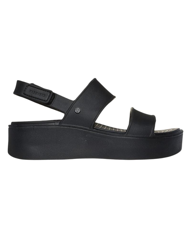 SKECHERS SANDALIAS ARCH FIT UPBEAT-SUNRISE 111257-BBK PLATAFORM NEGRO