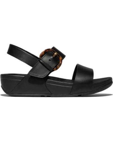FITFLOP LULU RESIN-BUKLE PIEL NEGRA NEGRO