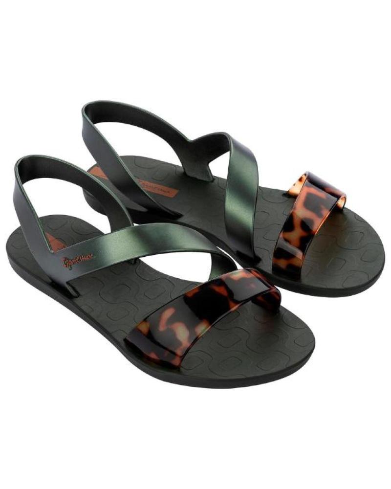 SANDALIAS IPANEMA BD417 PARA MUJER - VERDES CON ESTAMPADO ANIMAL PRINT BD417