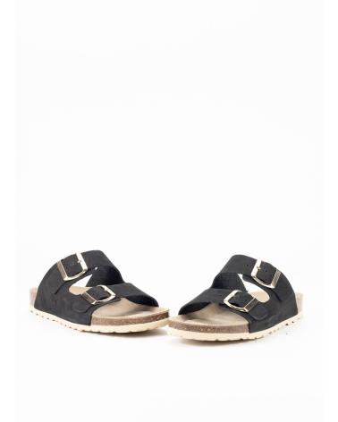 KESLEM SANDALIA DE PIEL PARA MUJER EN COLOR NEGRO