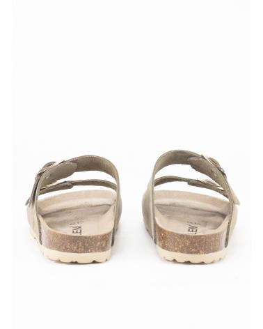 KESLEM SANDALIA DE PIEL PARA MUJER EN COLOR KAKI