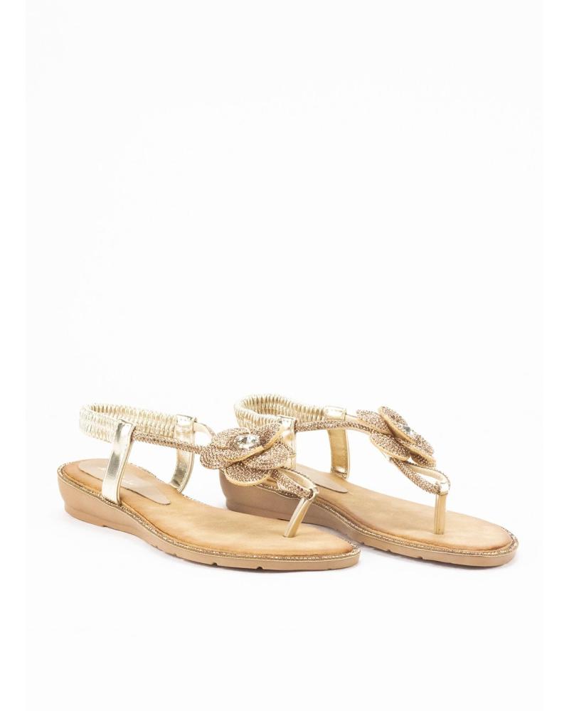 KESLEM SANDALIA CON CUNA PARA MUJER EN COLOR ORO