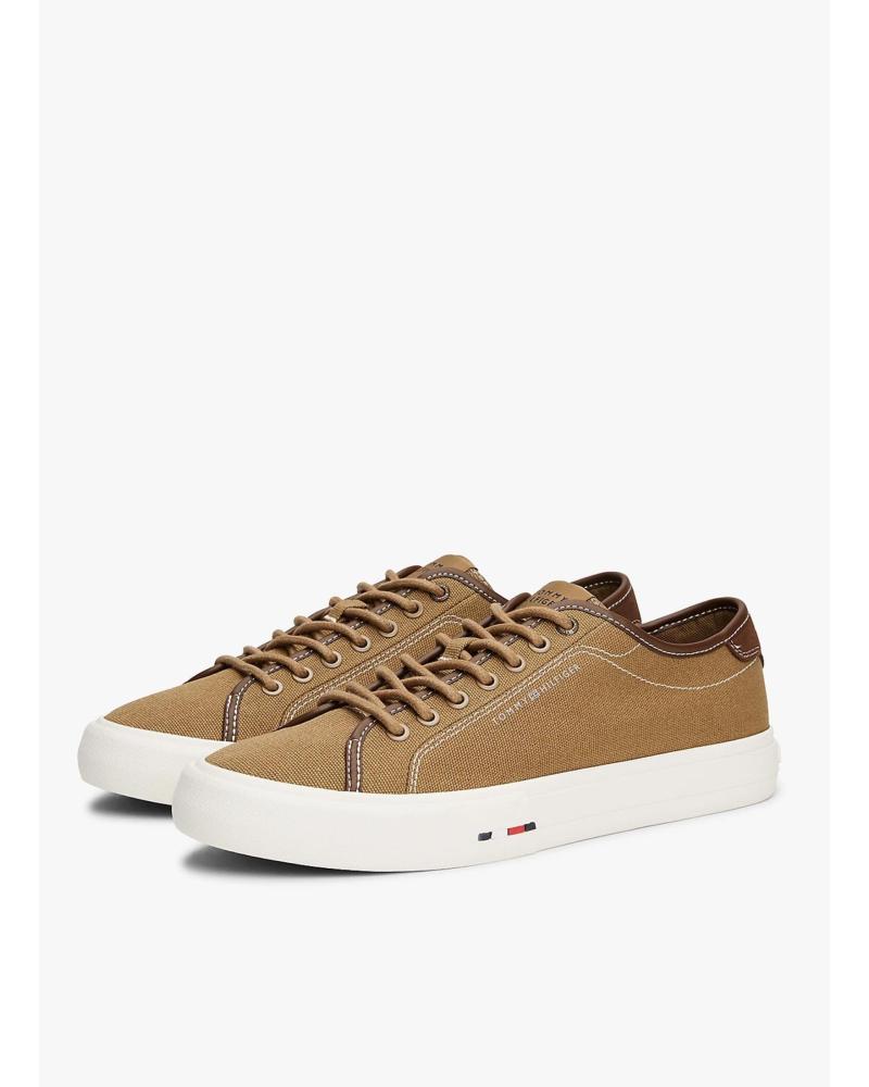 TOMMY HILFIGER TH HI VULC STREET CANVAS MARRON