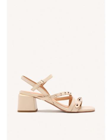 GIOSEPPO SANDALEN ABINGTON 75196 AUS BEIGEM LEDER MIT NIETEN BEIGE