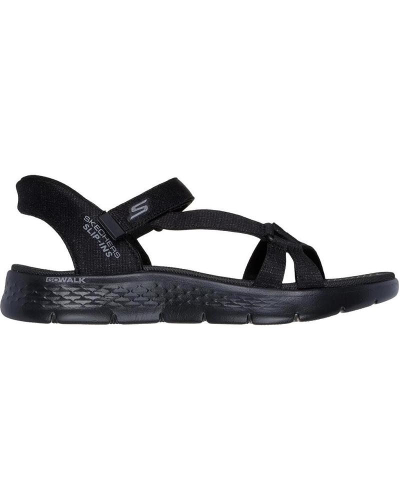 SKECHERS SLIP-INS GO WALK FLEX SANDAL - ILLUMIN NEGRA NEGRO