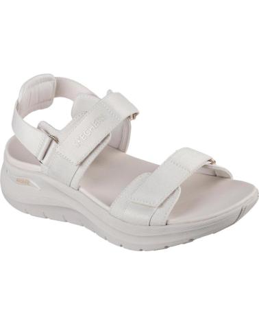 SKECHERS SANDALIAS PLANAS MUJER 119465 BEIG BEIGE