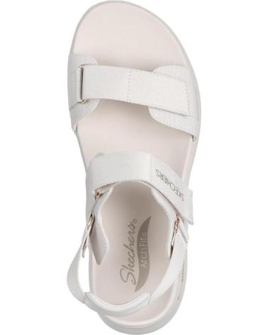 SKECHERS SANDALIAS PLANAS MUJER 119465 BEIG BEIGE