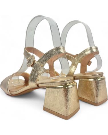 TIMBOS SANDALIA TACON FIESTA DE MUJER ORO 131551 AMARILLO