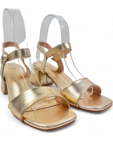 TIMBOS SANDALIA TACON FIESTA DE MUJER ORO 131551 AMARILLO