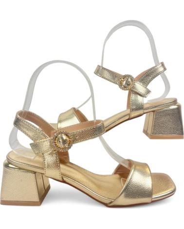 TIMBOS SANDALIA TACON FIESTA DE MUJER ORO 131551 AMARILLO