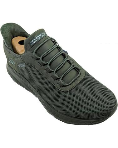 SKECHERS ZAPATILLA HOMBRE BOBS SQUAD CHAOS 118303-OLV VERDE
