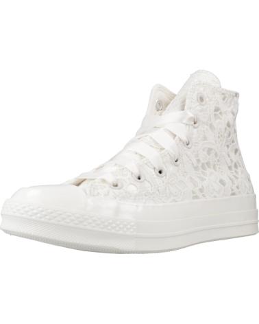 CONVERSE ZAPATILLAS MUJER MODELO CHUCK 70 CROCHETED SATIN COLOR BLANC WHITE