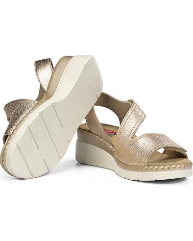 FLUCHOS SANDALIA F2137 HABANA DORE PLATINO