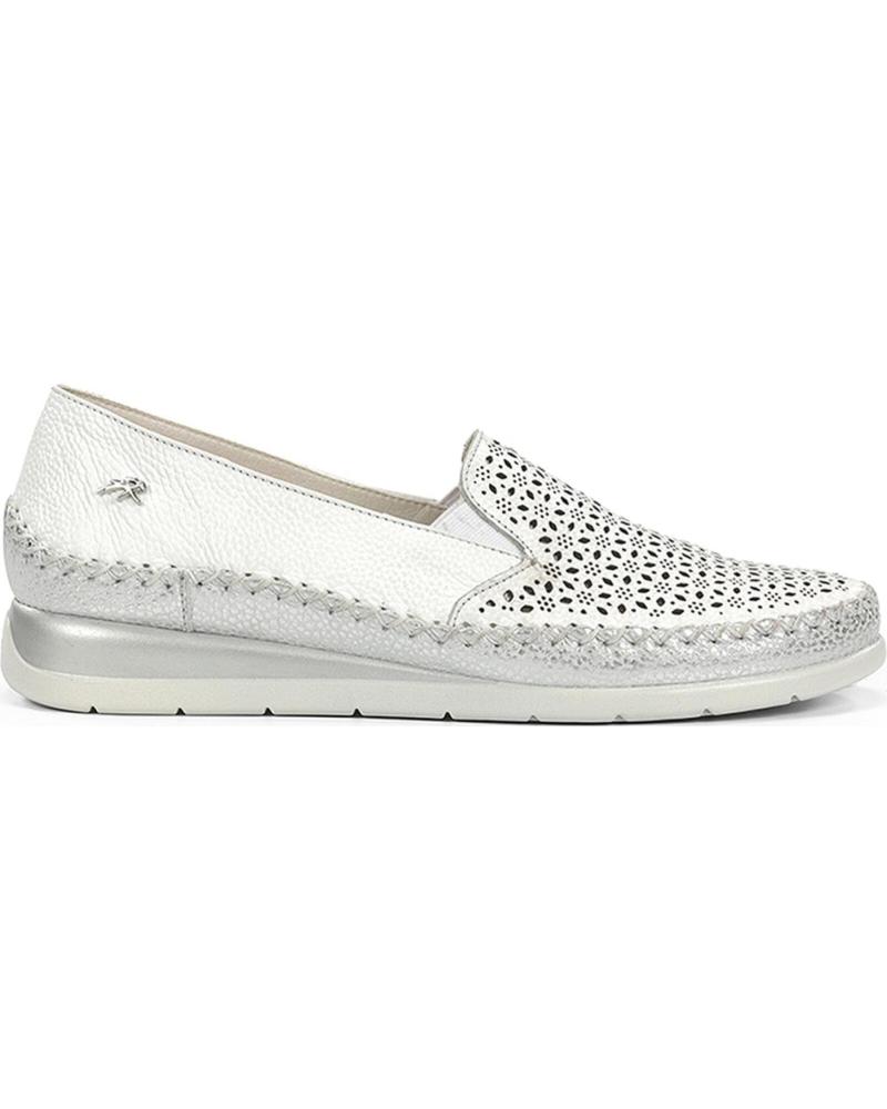 FLUCHOS MOCASINES DE MUJER F2144 BLANCOSILVER