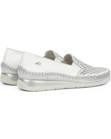 FLUCHOS MOCASINES DE MUJER F2144 BLANCOSILVER