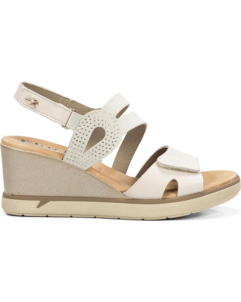 FLUCHOS SANDALIA CASUAL DE PIEL CON CUNA Y SUELA DE GOMA RAW