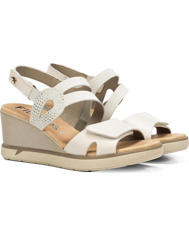 FLUCHOS SANDALIA CASUAL DE PIEL CON CUNA Y SUELA DE GOMA RAW