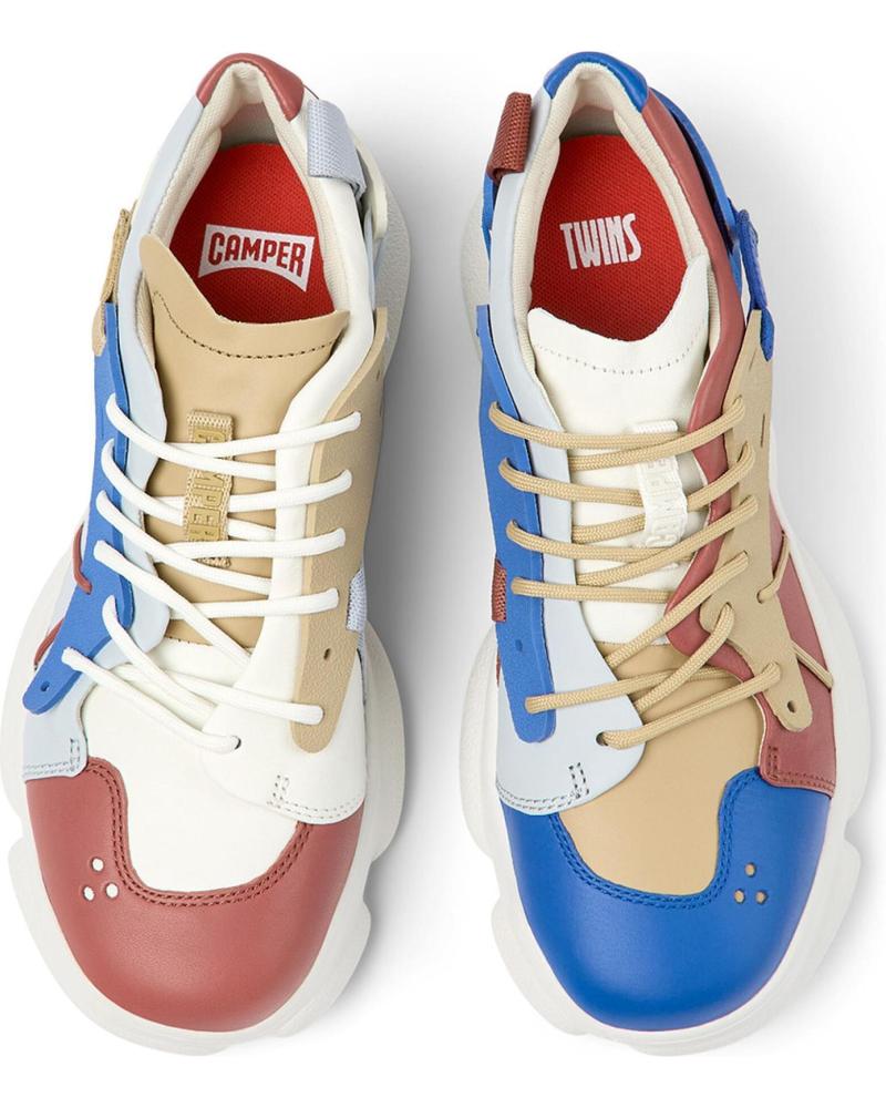 Scarpe Da Ginnastica Donna Camper Karst K201439 - Colore Blu/grigio - Tacco Piatto E Chiusura Con Lacci