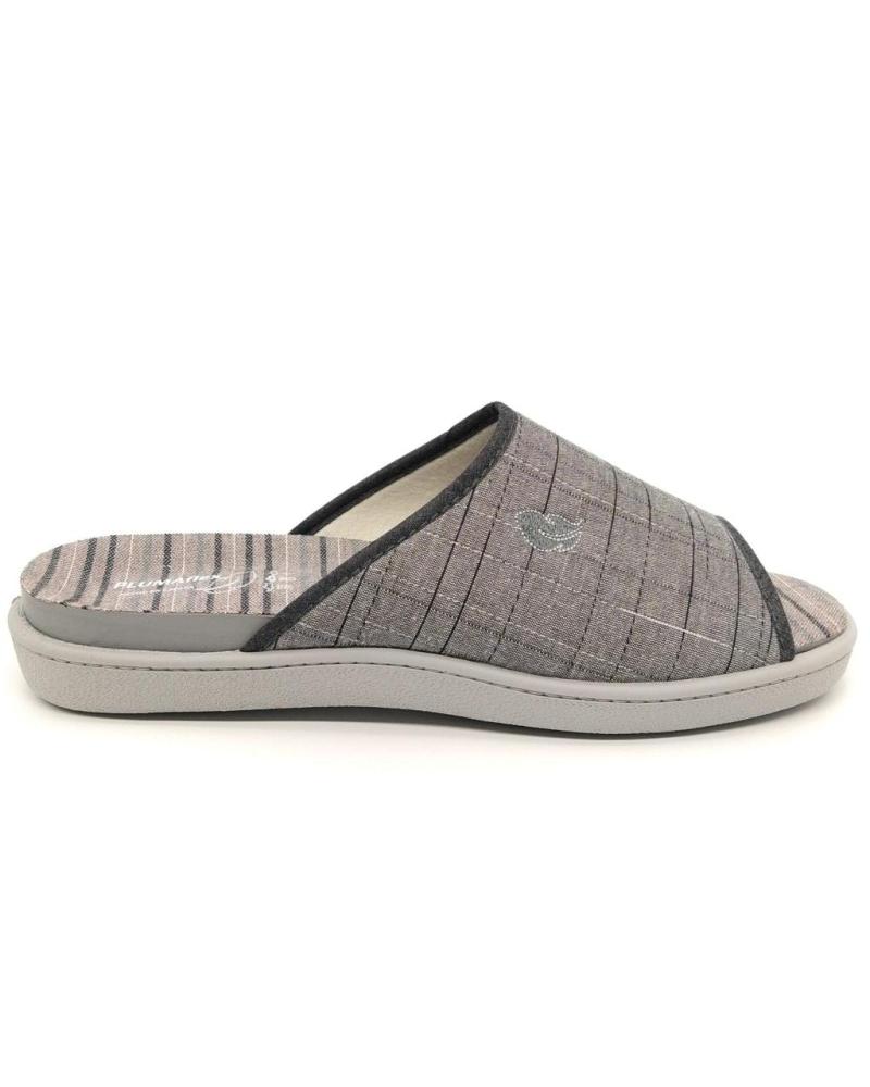 Calzado de casa de Hombre PLUMAFLEX ZAPATILLA ROAL 12452 GRIS