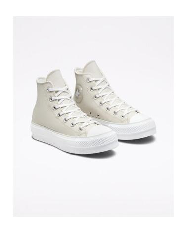 CONVERSE BOTAS CHUCK TAYLOR ALL STAR LIFT PLATFORM PEARL PATCH A00902 BEIG