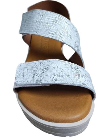 MAWEN SANDALIA CON CUNA MEDIA Y VELCRO ESTILO BRILLANTE AJUSTE PER PLATEADO