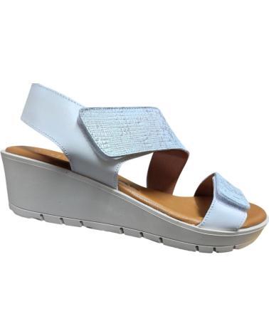 MAWEN SANDALIA CON CUNA MEDIA Y VELCRO ESTILO BRILLANTE AJUSTE PER PLATEADO