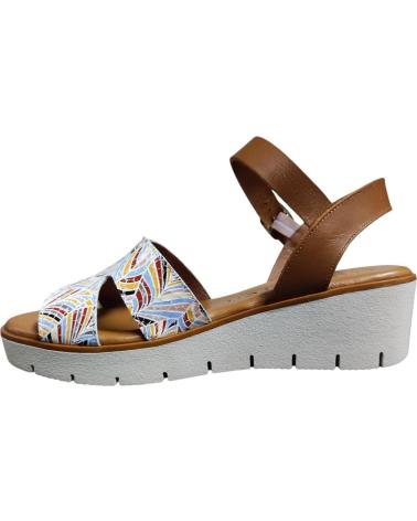 MAWEN SANDALIA CON CUNA MEDIA DE PIEL NATURAL Y HEBILLA AJUSTABLE MARRóN